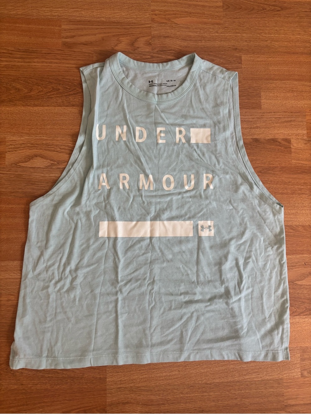 Under Armour Women’s Pale Blue Graphic Muscle Tank